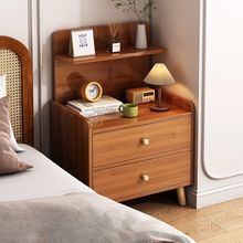 出租房用床头柜简约现代简易加高置物架卧室小床边柜北欧风储物柜