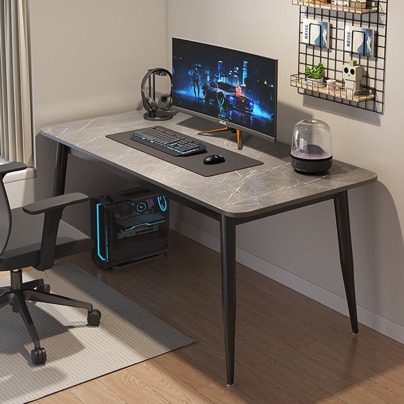 Slate Computer Desk Small Apartment Home Desktop Desk Light Luxury Bedroom Student Learning Writing Desk and Chair Set
