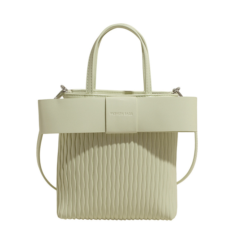 Bolso de moda coreano 2025 verano nuevo bolso femenino lazo princesa bandolera bolso bandolera corrugado fresco
