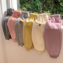 春秋款可爱卡通男女童裤子小童百搭印花收脚裤休闲运动长裤外贸