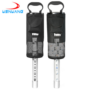 Golf net bag aluminum pickup barrel easy to disassemble and assemble upper and lower section pickup barrel golf Amazon hot selling ball picker