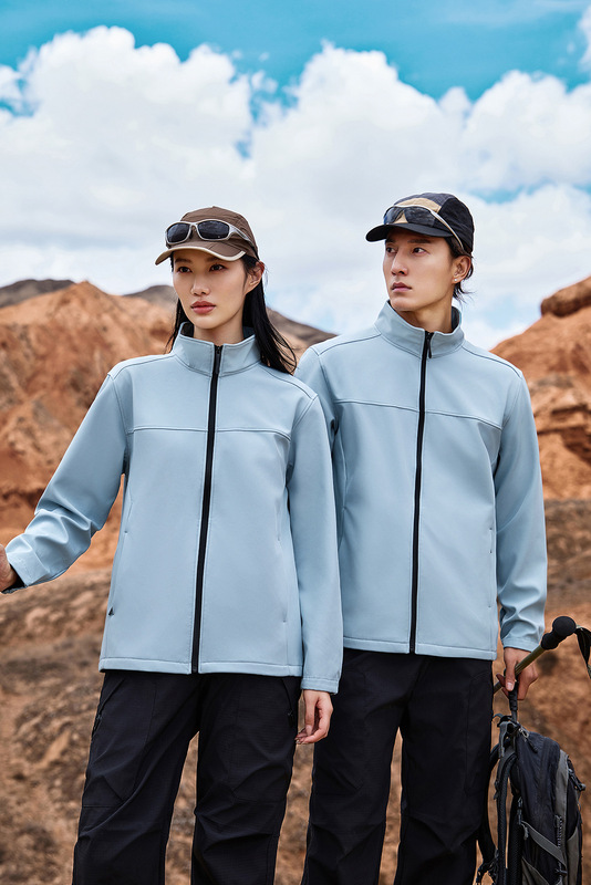 秋冬户外手抓绒软壳冲锋衣企业工作服定制印logo工装风衣外套刺绣|undefined