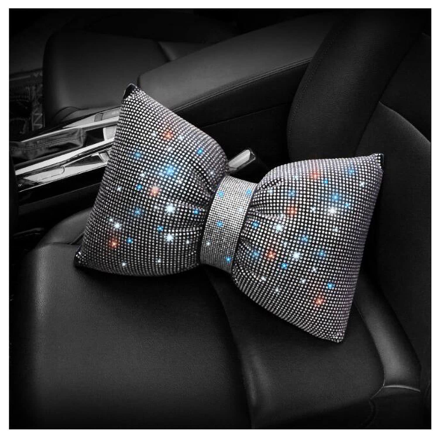 Car Armrest Box Pad Protective Cover with Rhinestones for Vehicle Interior Use, Full Rhinestone, Rhinestone with Sparkling Diamonds Armrest Cover