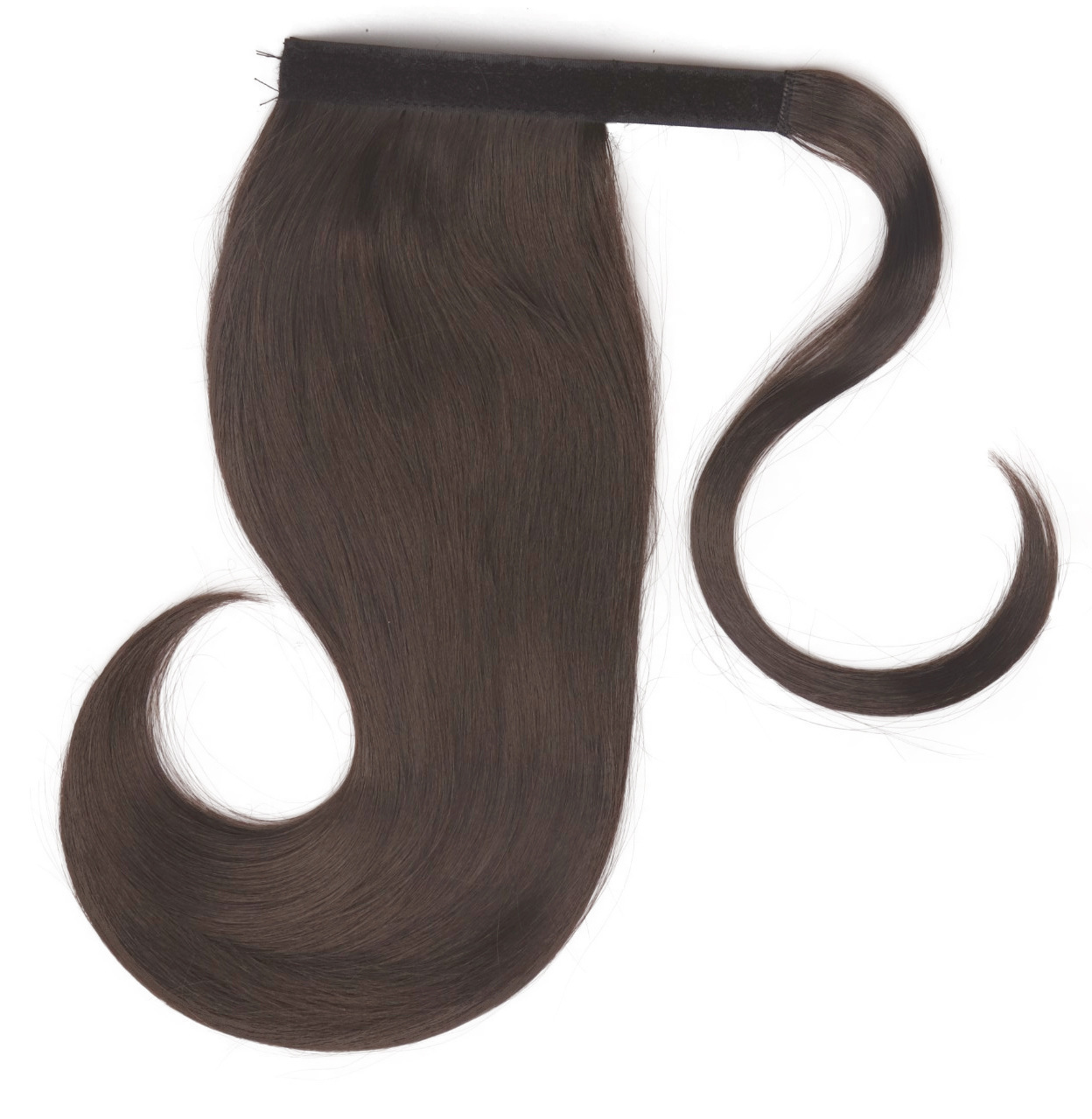 Velcro cola de caballo europea y americana cola de caballo ligeramente torcida falsa fibra química cola de caballo alta peluca