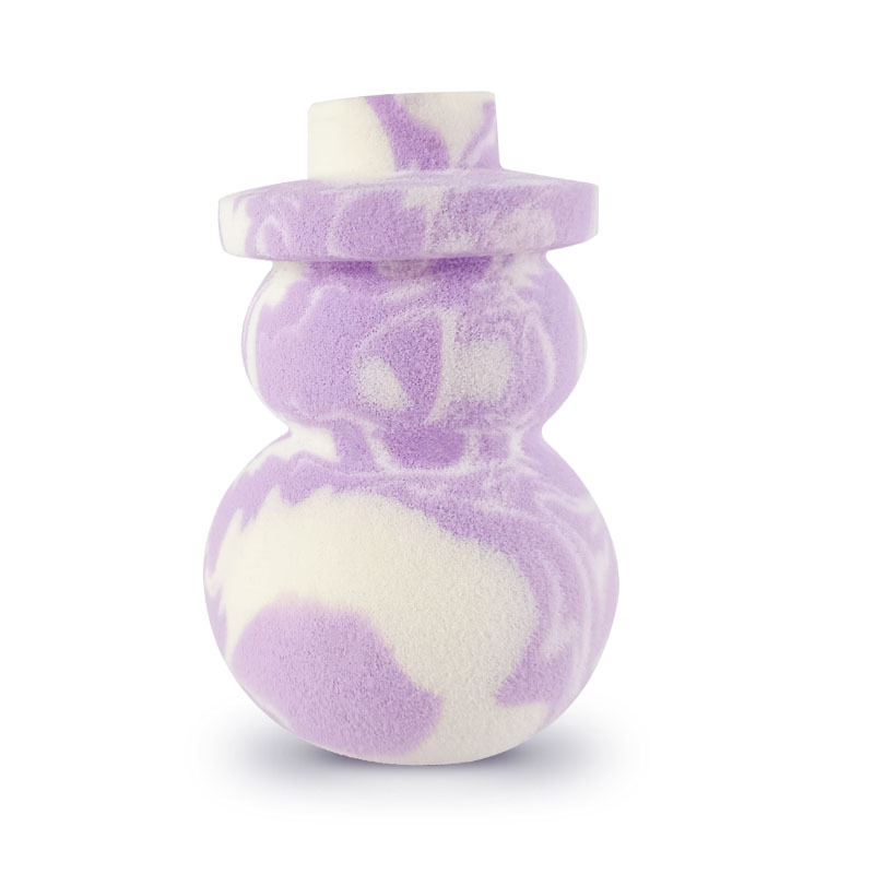 보라색 + leucorrhea 모자 눈사람