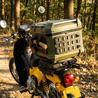 New motorcycle tail box tactical: Motorcycle trunk