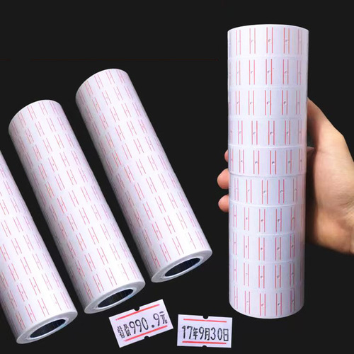 Product price paper coding paper price tag price tag single row self-adhesive supermarket price paper wholesale