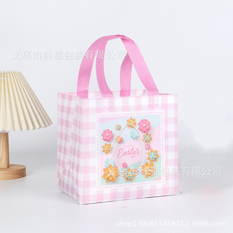 Transfronterizo en stock Bolsa de regalo de Pascua Bolso de dibujos animados no tejido Bolso de decoración de fiesta tridimensional grande traje