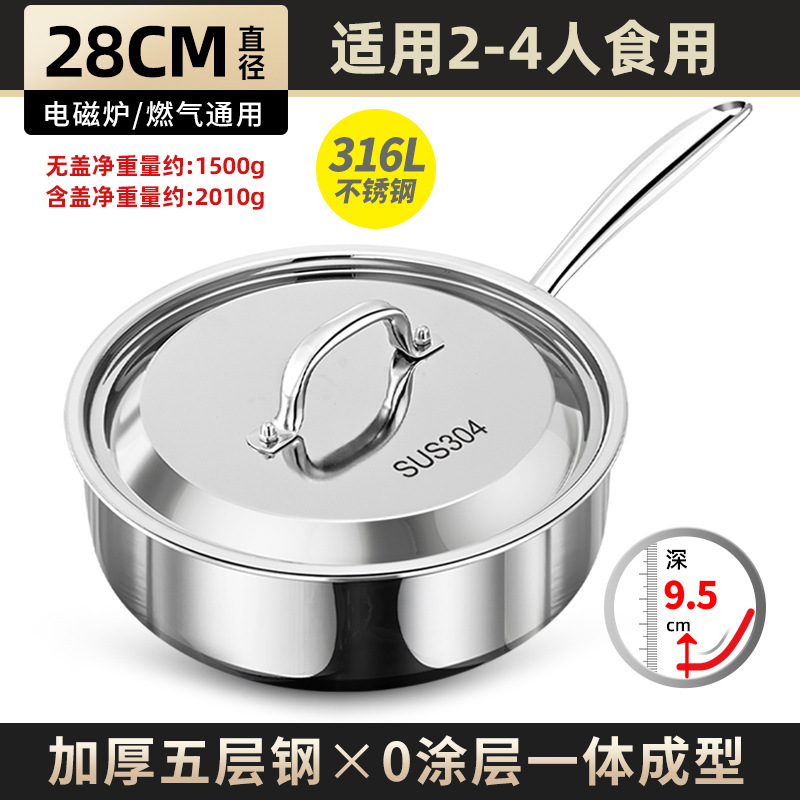 Sonoro 316 de acero inoxidable pan antiadherente casero sin recubrimiento electromagnético pan de galleta