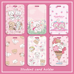 Cute mikko student protective cover campus card bus access control hard card set meal card set wholesale