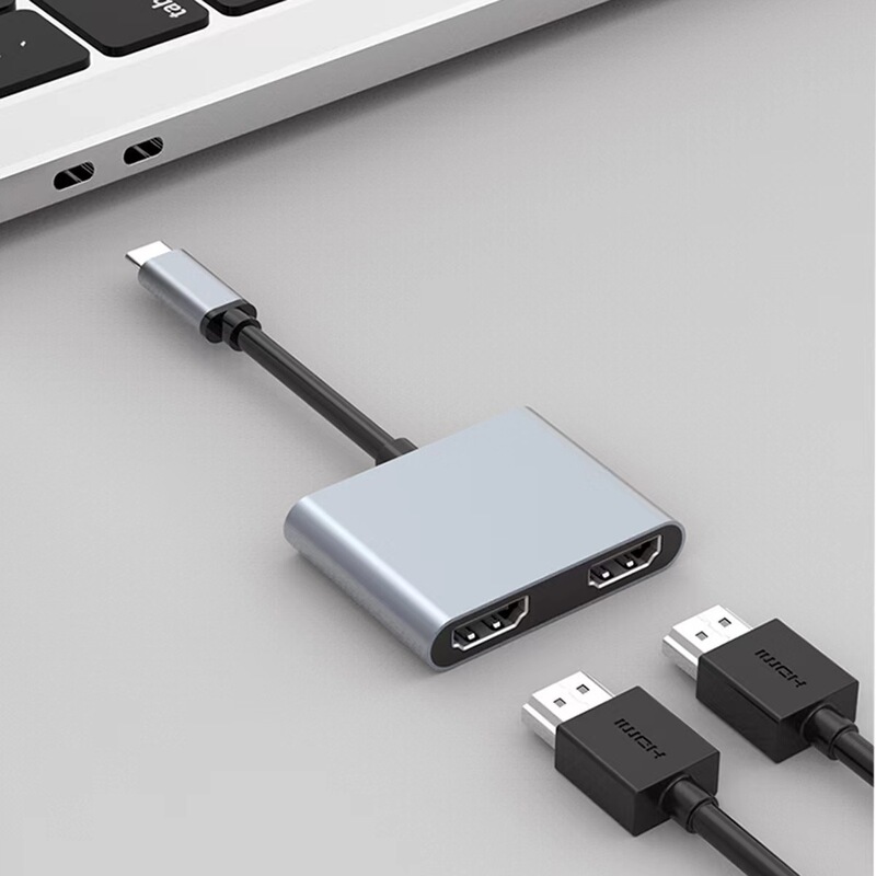 Cross-border Type-C docking station to dual HDMI suitable for mobile phone computer 4K dual screen same display expansion converter