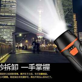新款自行车一体前灯USB充电强光前灯警示灯夜骑灯LED骑行装备