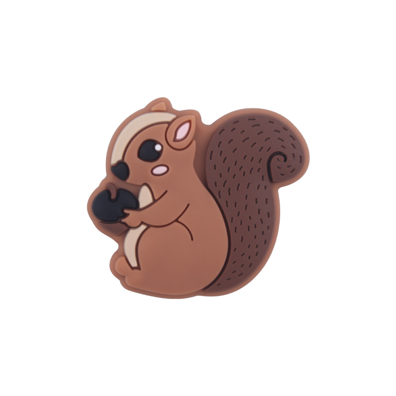 Nuevo bebé suministros de dibujos animados ardilla animal silicona teether creativo DIY chupete cadena pulsera teether Accesorios