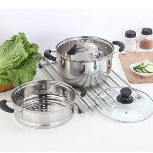 [Boyang Thickeneded Stainless Steel] Stainless Steel Small Pot Milk Pot Small Steamer Soup Pot Milk Pot Cooking Noodles Baby Porridge
