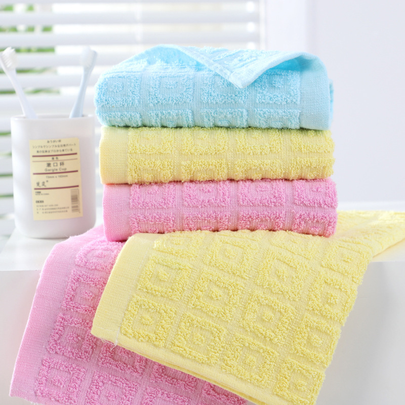 方格棉毛巾情侶洗臉洗澡家用成人手帕棉質柔軟吸水不易掉毛面巾