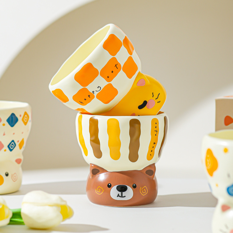 Taza de desayuno de leche de alto valor encantador taza de cerámica de pareja taza de oficina taza casual