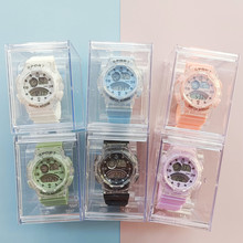 工厂批发新款半透明青少年学生电子手表男女通用多功能运动腕表