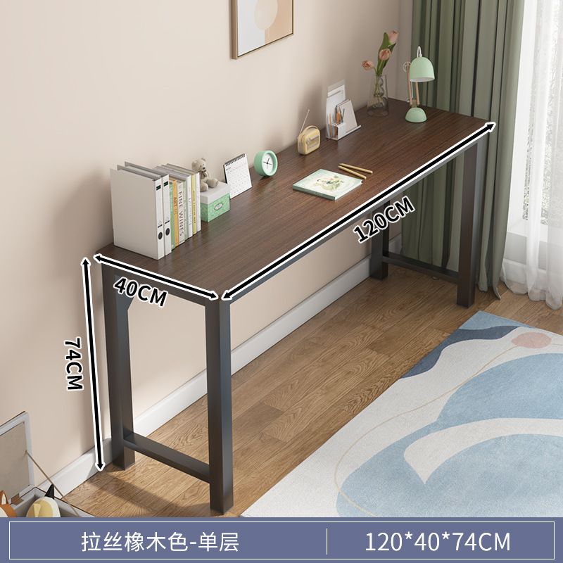 Mesa de barra larga simple y moderna, escritorio de escritorio estrecho, escritorio de computadora, escritorio de estudio, escritorio de escritorio