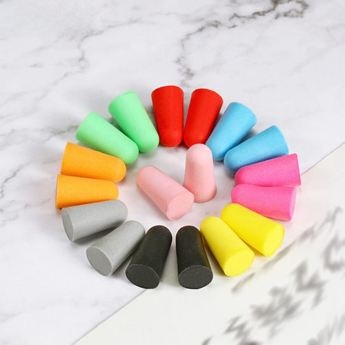 Noise-proof sponge earplugs, travel slow rebound noise reduction bullet-shaped soundproof earplugs, sleep study packable earplugs