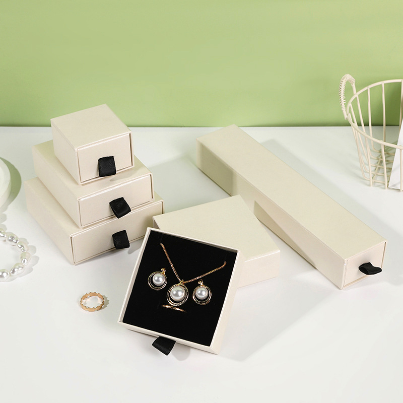 Caja de joyería con cajón extraíble para guardar collares, pendientes, anillos, colgantes, pulseras y brazaletes, caja de regalo.