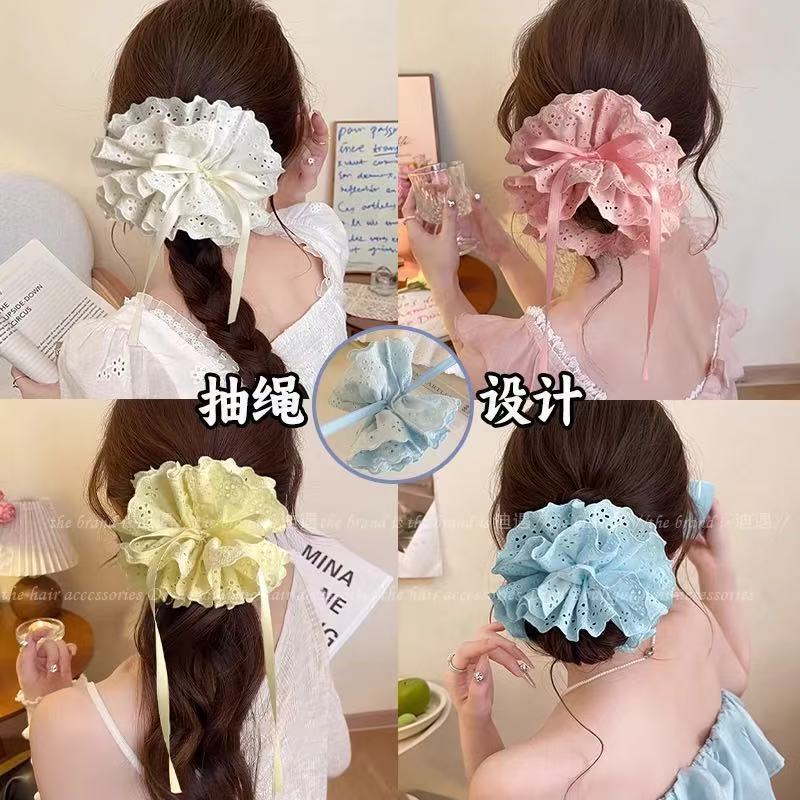 巾着デザイン！韓国レースヘアゴム、女性用ヘアゴム、甘くて高級感のあるヘアゴム、ヘアゴム、ヘアアクセサリー|undefined