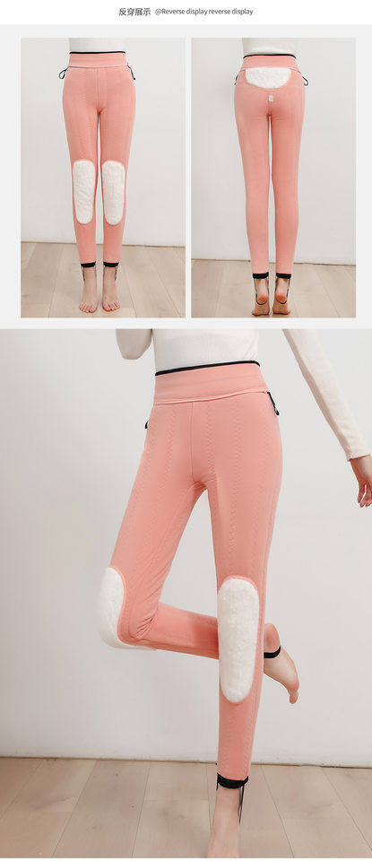 Quần legging nữ lót nhung siêu dày cạp cao giữ ấm đầu gối, mặc ngoài mùa đông — Quần ấm bằng lụa dày [100% lụa đầy], Quần lụa nhung cừu dày đặc [100% lụa nhồi], Quần Giữ Ấm bằng lụa dày [100% lụa có đệm thắt lưng và đệm đầu gối], Quần giữ nhiệt lông lạc đà dày đặc [100% lông Lạc Đà Có đệm thắt lưng và đệm đầu gối] chi tiết 22