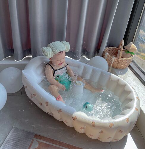 Manufacturer wholesale Korean style ins bathtub, baby folding bathtub, multi-functional infant and children's product bathtub