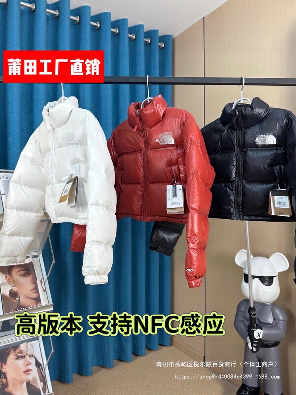 Putian High-Quality North Face down Jacket 1984 Kendall Short Thickeneded Stand-Up Collar Women's Winter Trendyy down Jacket