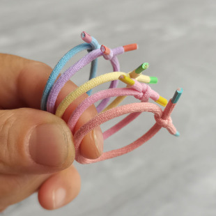 Children's Thumb Ring Knotted Rubber Tendons Korean Style Hair Accessories Colorful Girls Fine Hair Rope Small Hair Rope Baby Hair Rope