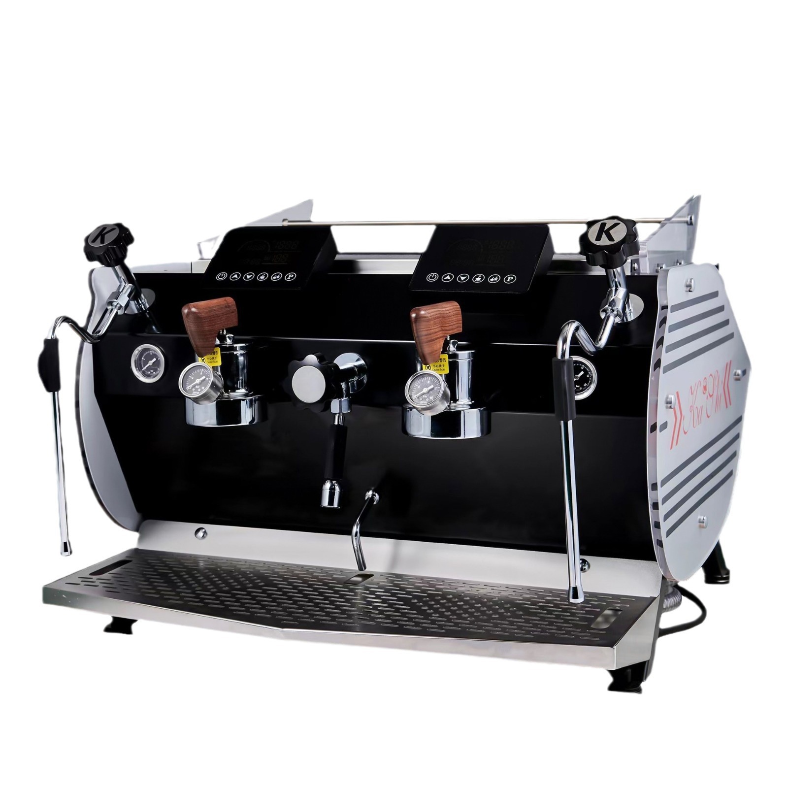 Cafetera semiautomática Wasp KS707, máquina de café expreso de doble cabezal, controlada electrónicamente, cafetería especial importada de Italia