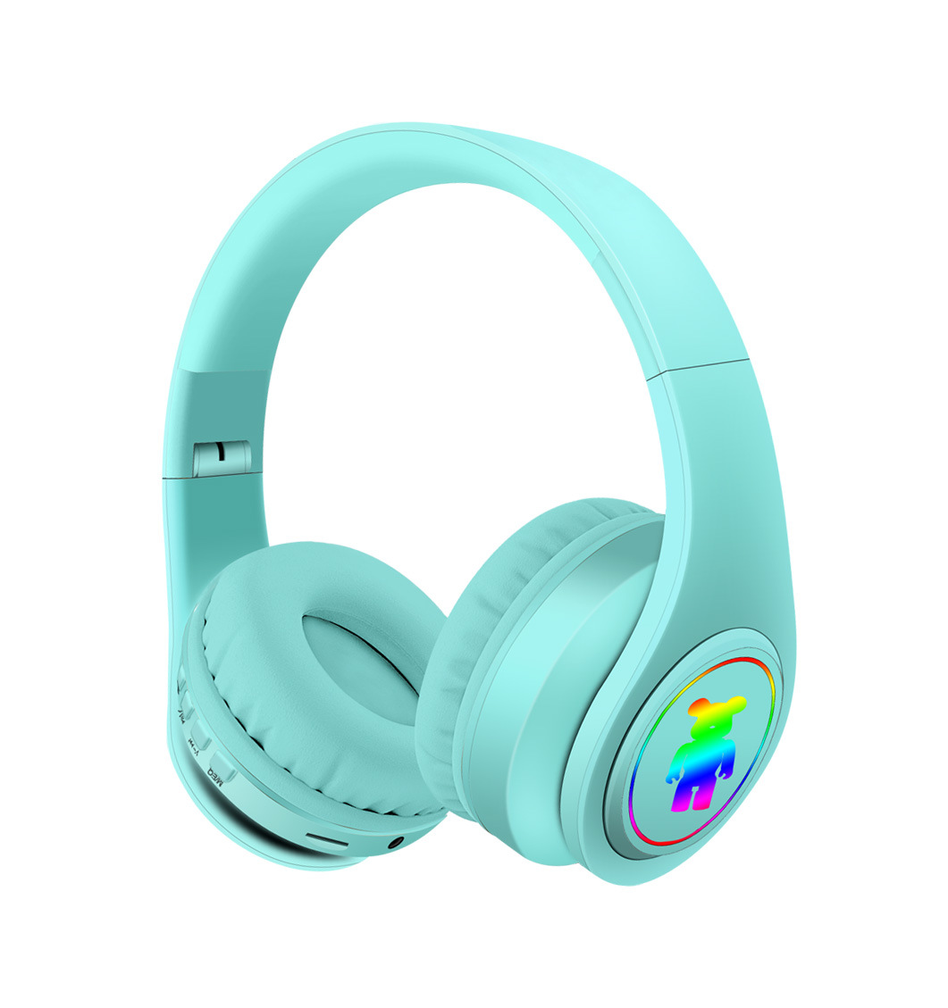 Auriculares Bluetooth 5,0 fábrica nuevo LED música nota con luz auriculares macaron color estéreo auriculares inalámbricos