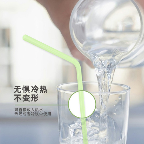 Dual-Child Colorful Kids Creative Fluorescent Bendable Straw for Pregnant Women Juice Beverage Milk Tea Disposable Plastic Straw
