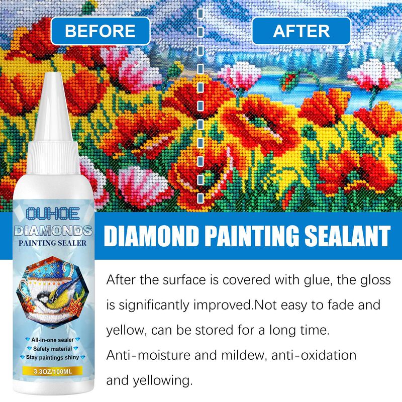 Ouhoe Diamond Painting Sealant Diamond Painting Oil Painting Protective Adhesive 5D Diamond Painting Puzzle Sealant