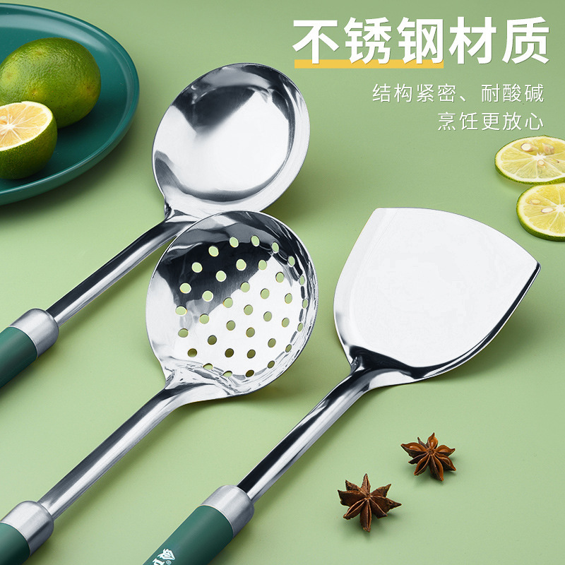 pala de cocina de acero inoxidable casera cuchara set de cuchara de cocina resistente a altas temperaturas