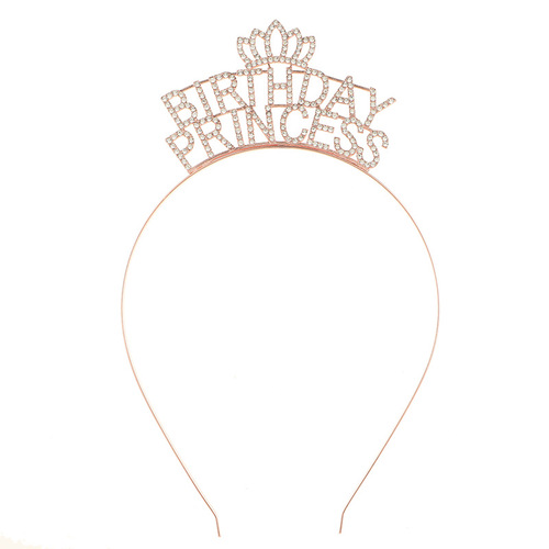European and American fashion birthday crown tiara BIRTHDAY PRINCESS birthday princess party headband wholesale