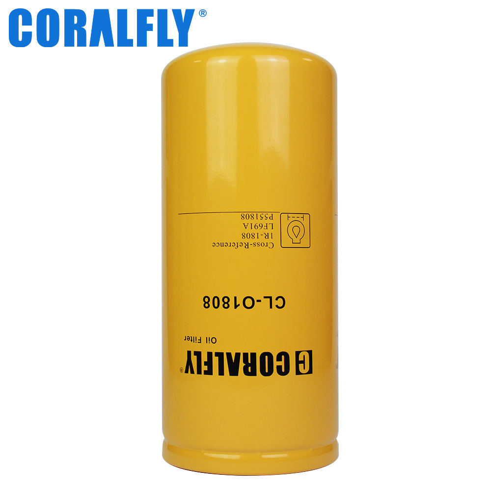 coralfly机油过滤器全流旋装式机油滤清器滤芯1R1808 1R-1808滤芯