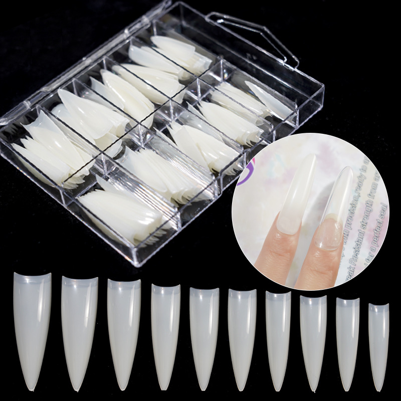 Nuevo parche de manicura 100 piezas desmontables de todo el producto terminado de tubería de agua Uña de punta Uña de vaqueros Uña de extensión Uña