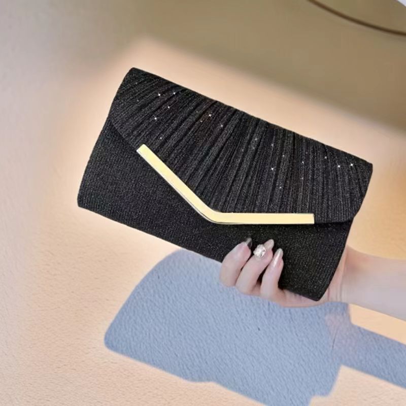 クロスボーダーヨーロッパとアメリカのファッションプリーツエンベロープバッグ気質ドレスイブニングクラッチバッグパーティーイブニングバッグレディースバンケットバッグ|undefined