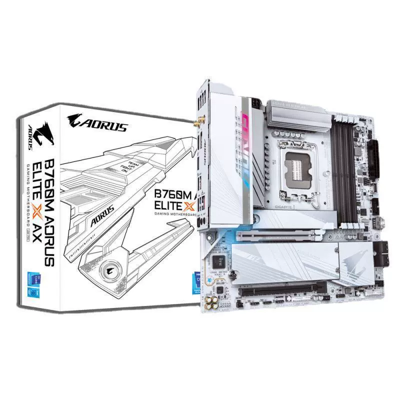 Совместимая материнская плата Intel Gigabyte B760M A ELITE X AX, поддержка процессоров 12/13/14-го поколений