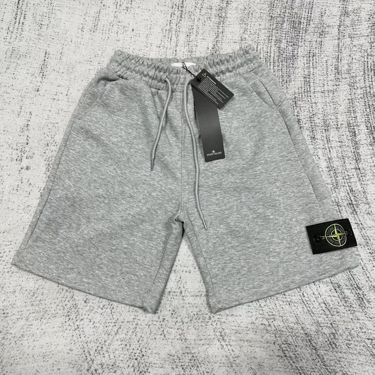Stone Island Sweat Shorts Compass Patch Grey