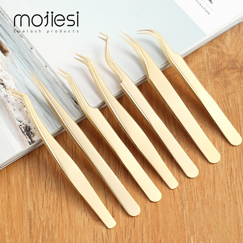 嫁接睫毛工具高精度美睫师专用夹子种睫毛加长金羽夹开花镊子套装