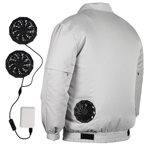 Fan suit for men, cooling air-conditioning suit, refrigeration charging summer heat protection fishing suit, electric welding construction site work suit