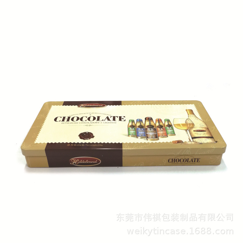 网红酒心巧克力礼品包装铁盒 节日生日送礼马口铁盒包装可定/制