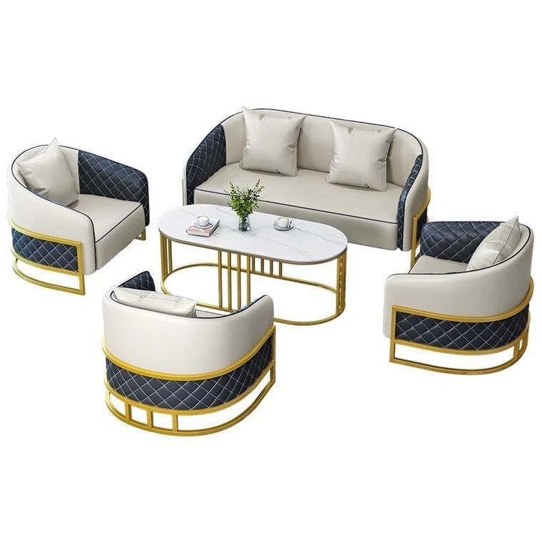 One long table + 3 single persons + one double off-white