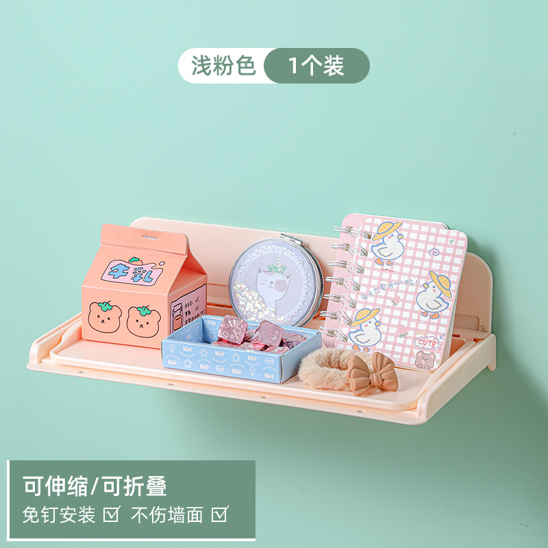 Estante de almacenamiento montado en la pared Estante de almacenamiento retráctil montado en la pared Almacenamiento de cabecera sin perforar Artacto Dormitorio Estante de papelería multifuncional