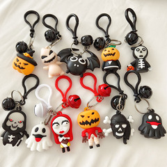 国境を越えた新型ハロウィーン幽霊キーホルダーかわいいアニメpvc滴糊人形ストラップ地押しプレゼント卸売り