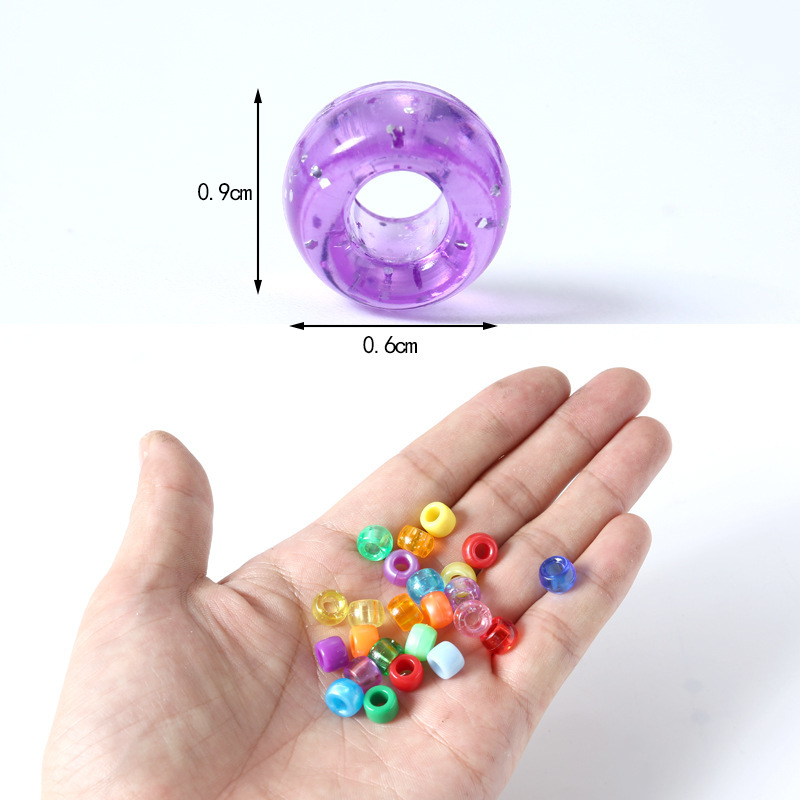 新商品は6x9カラーの大きい穴のプラスチックのポニービーズを推薦します。|undefined