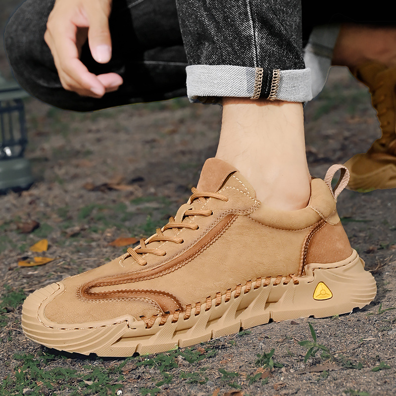 Zapatos de hombre 2024 otoño nuevos zapatos de cuero suaves antideslizantes, zapatos casuales antideslizantes, zapatos de moda masculinos de cuatro estaciones