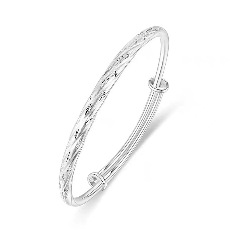 Fashionable silver bracelet, silver 9999 sample, internet celebrity, Birthday gift