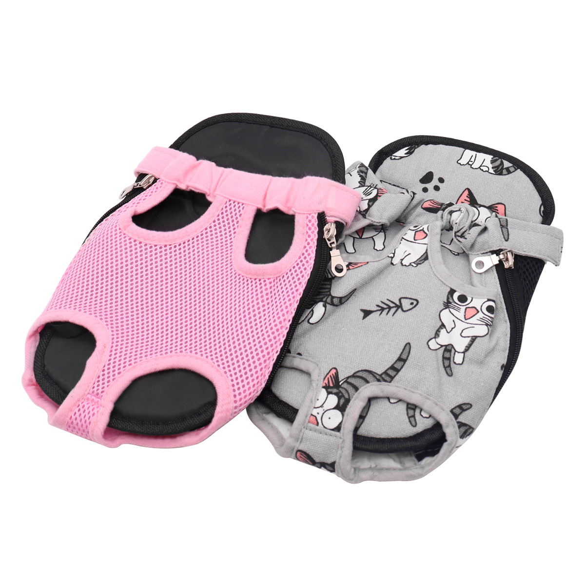 Mochila para perros, bolsa de cuatro patas para perros pequeños, tela de malla transpirable ajustable, cinturón para gatos, bolsa de pecho, bolsa de pecho